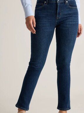 Quince mid-rise slim straight jeans